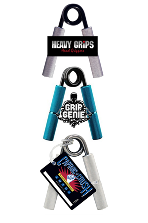 Intermediate Set includes 3 grippers for building grip strength